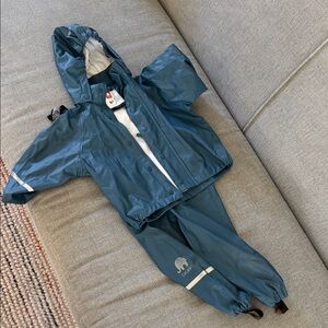 Celavi Blue Rain Jacket and Pants Set